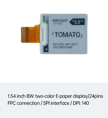 Хорошая цена. 1.54-дюймовый черно-белый E Ink дисплей с SPI-интерфейсом для электронных ценников и умного дома онлайн